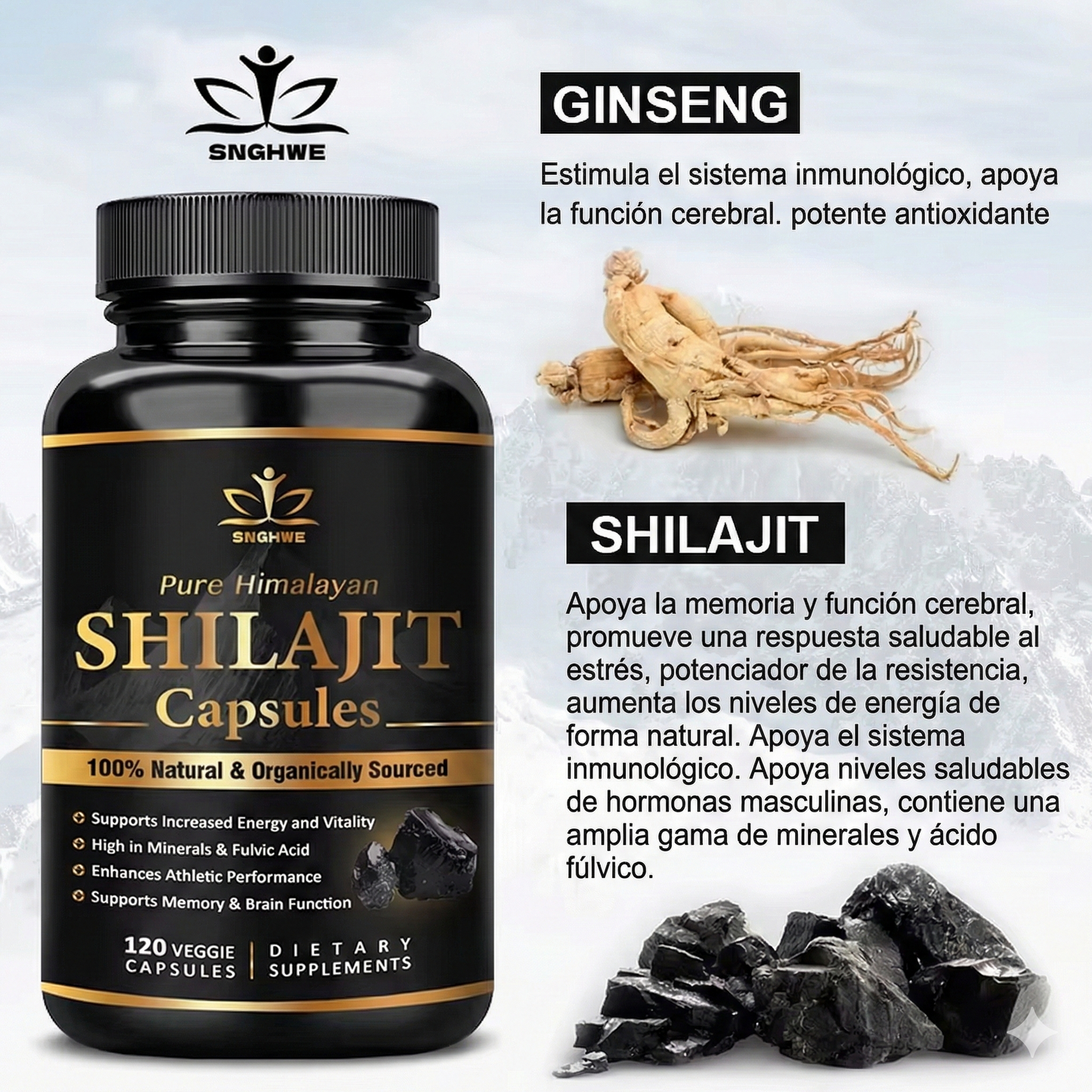 Shilajit Himalayo Premium | 60 Capsulas